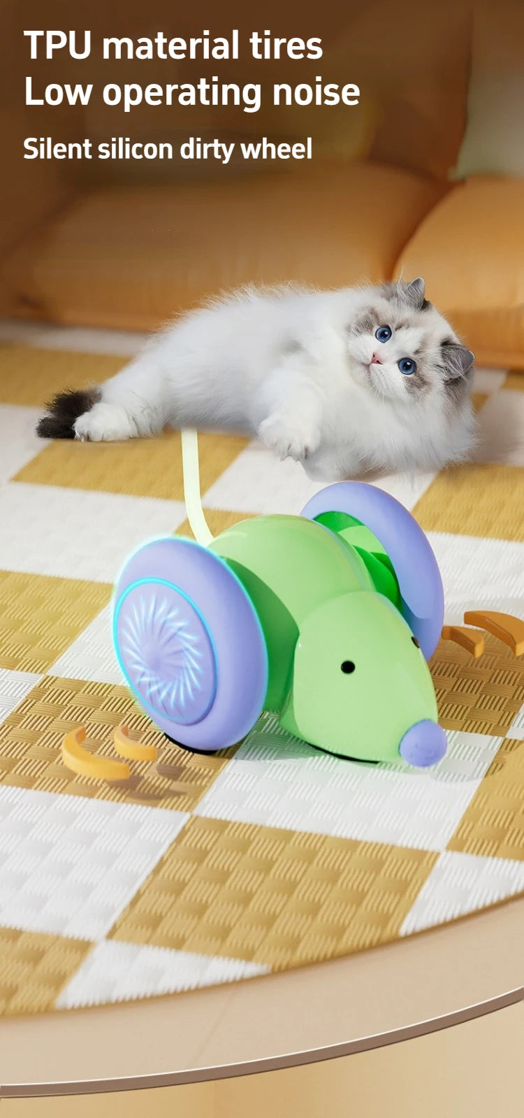 Interactive Cat Toy NZ | Electric Mouse Teaser with Obstacle Avoidance – PawNest
