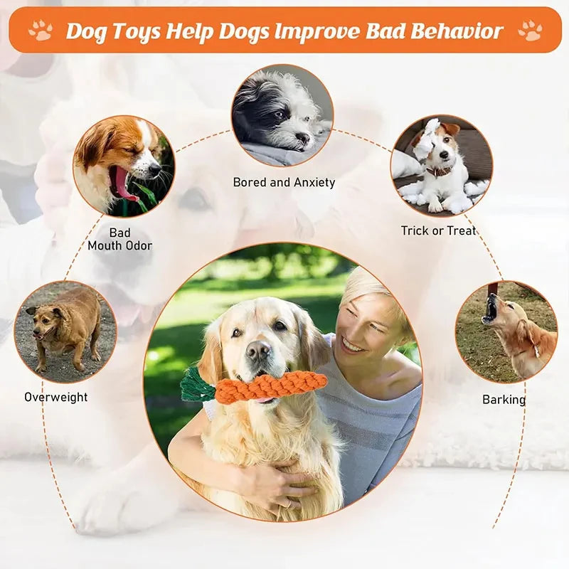 Cartoon Animal Dog Chew Toys NZ | Durable Braided Bite-Resistant Puppy Molar Cleaner – PawNestotton Rope Toy
