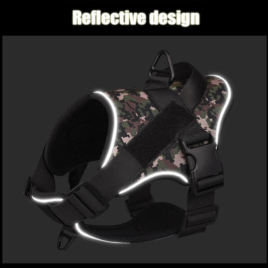 No-Pull Reflective Dog Harness NZ | Breathable Adjustable Vest for Outdoor Walking – PawNest