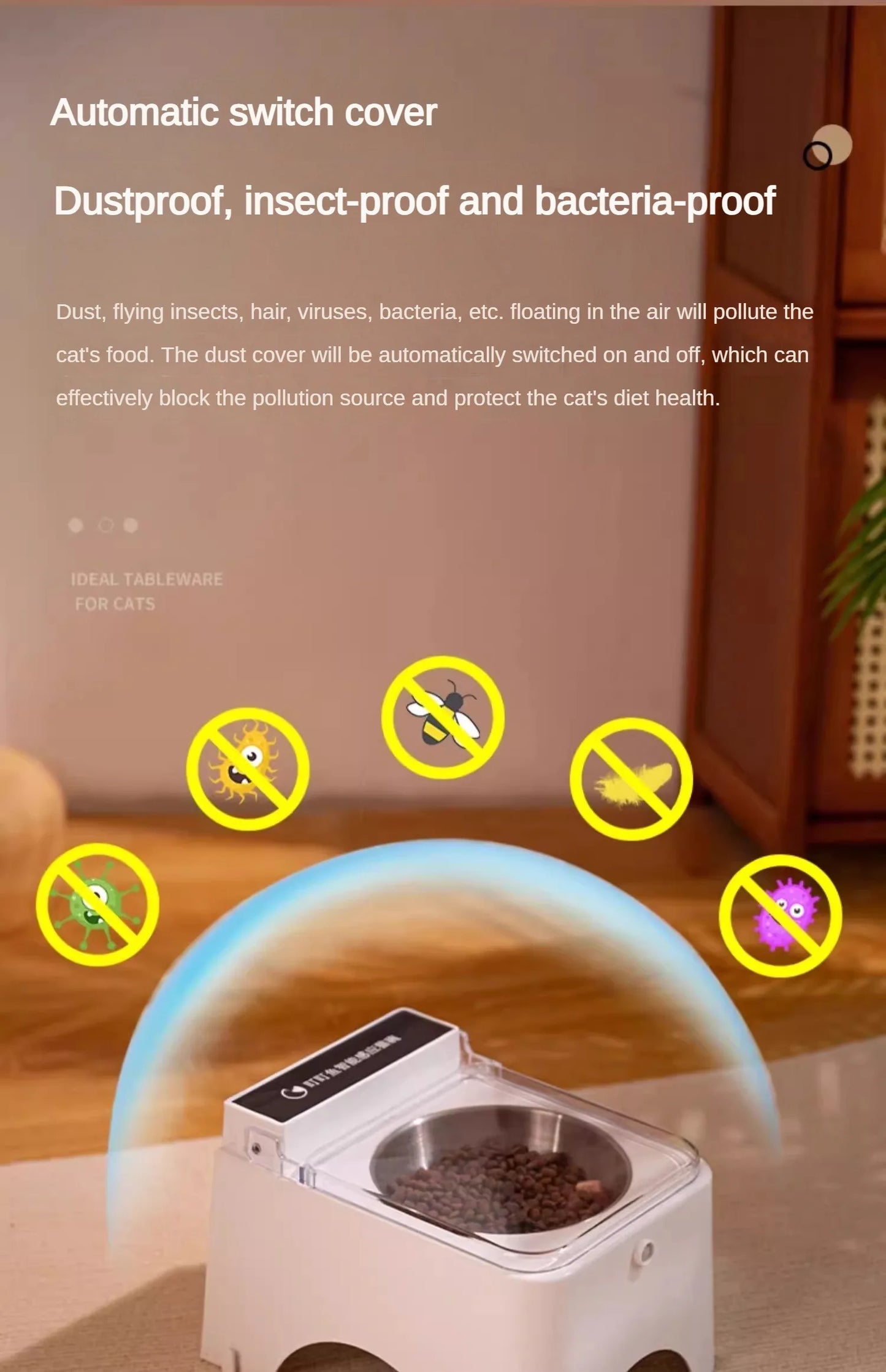 Smart Cat Bowl Feeder NZ | Infrared Sensor Auto-Open Pet Food Dispenser – PawNest