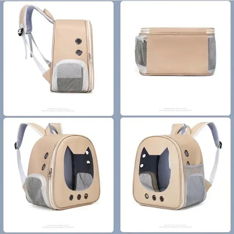 Transparent Pet Carrier Backpack NZ | PU Portable Travel Bag for Cats & Small Dogs – PawNest