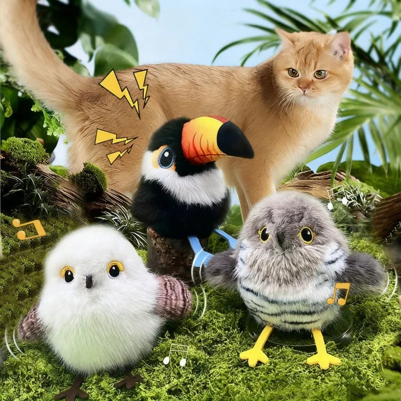 Electric Cat Toy with Induction Movement – Rechargeable Flapping Bird, Motion-Activated Indoor Play