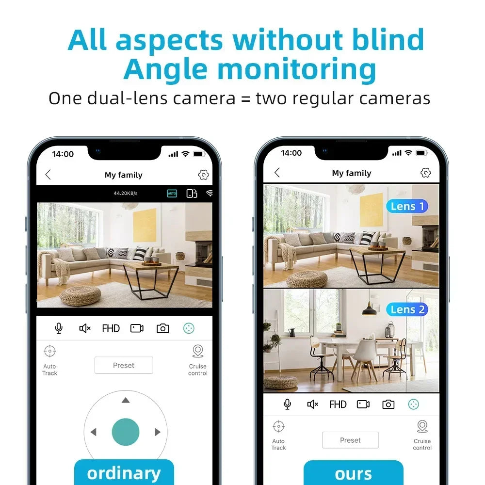 PEGATAH 4MP WiFi IP Camera – Dual Lens PTZ Baby & Pet Monitor