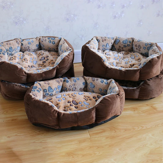 Soft Plush Dog Bed Mat NZ | Warm Sofa Kennel Basket for Small Dogs & Cats – PawNest