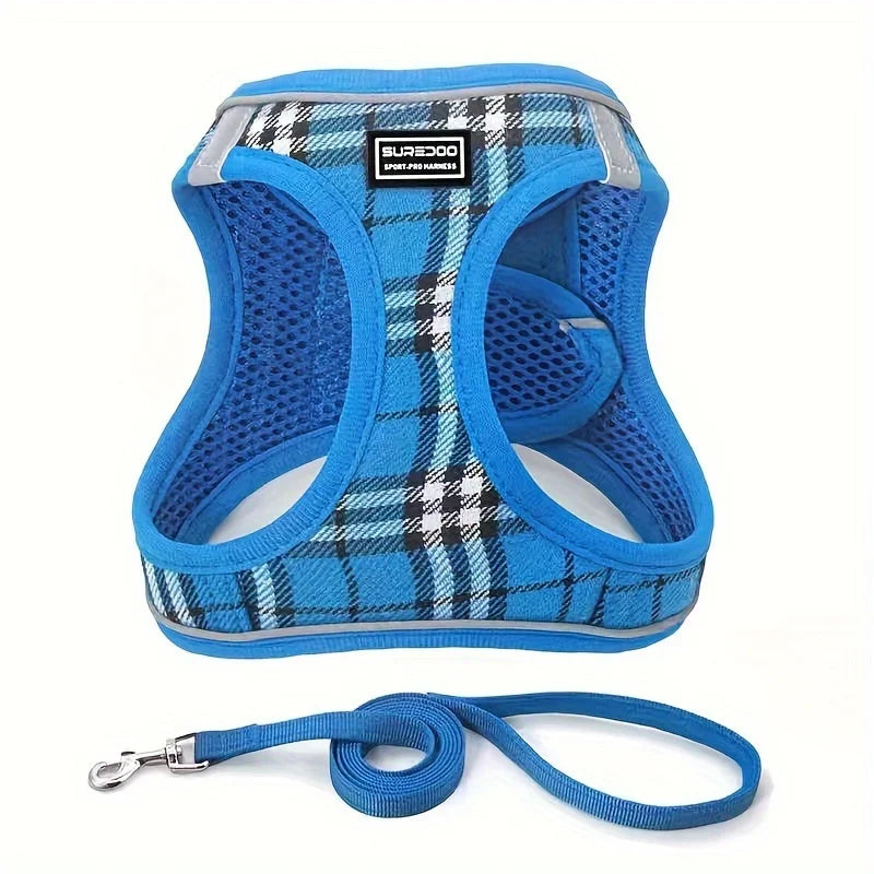 Adjustable Reflective Dog Harness NZ | Safe & Comfortable with Traction Rope – PawNest