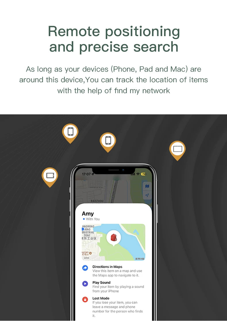 Mini Bluetooth GPS Tracker NZ | Smart Anti-Lost Finder for Pets, Kids, Wallets & Keys – Find My App Compatible – PawNest