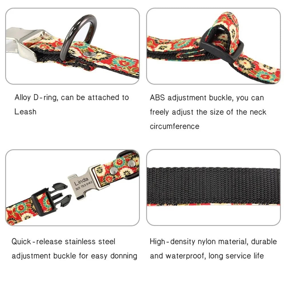 Custom Dog Collar – Free Engraved Nameplate for All Sizes