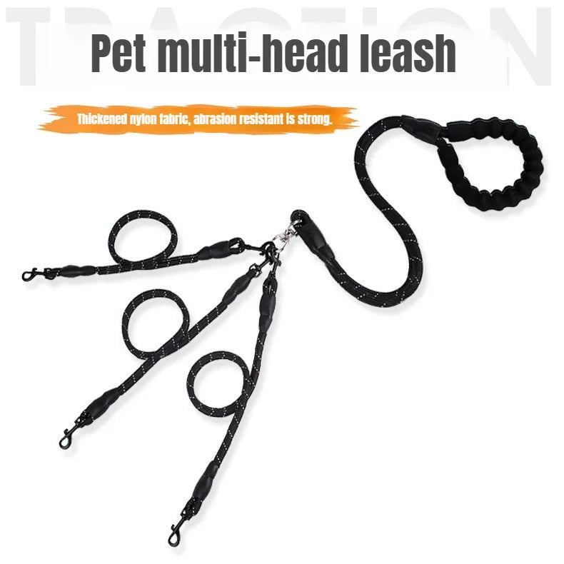 Dual Dog Leash with Harness & Collar NZ | One-to-Two Wear-Resistant Puppy Traction Set – PawNest