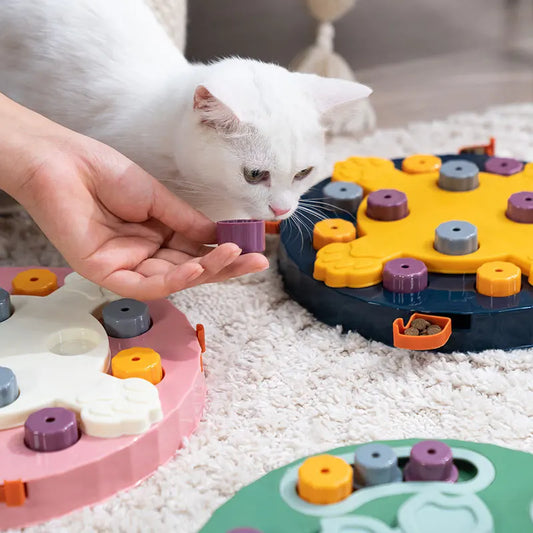 Dog Puzzle Slow Feeder Bowl NZ | Interactive IQ Training Toy & Food Dispenser for Dogs & Cats – PawNest