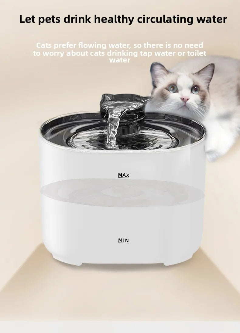 Smart Automatic Pet Water Fountain NZ | Filtered Moving Water Dispenser for Cats & Dogs – PawNest