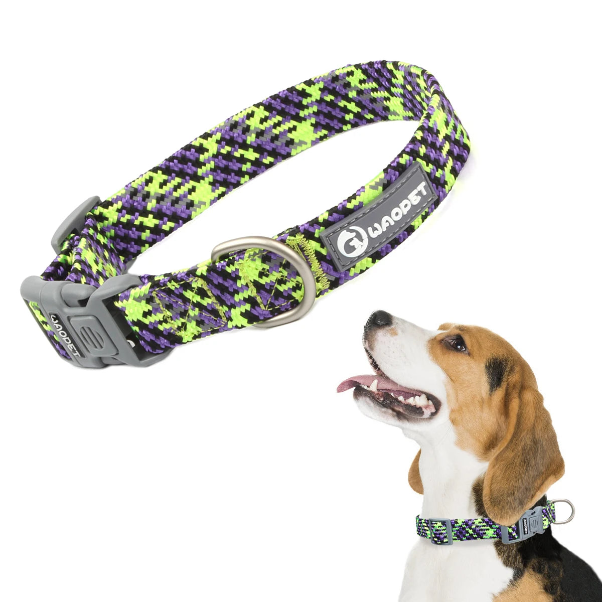 Reflective Adjustable Dog Collar – Anti-Lost Military Design