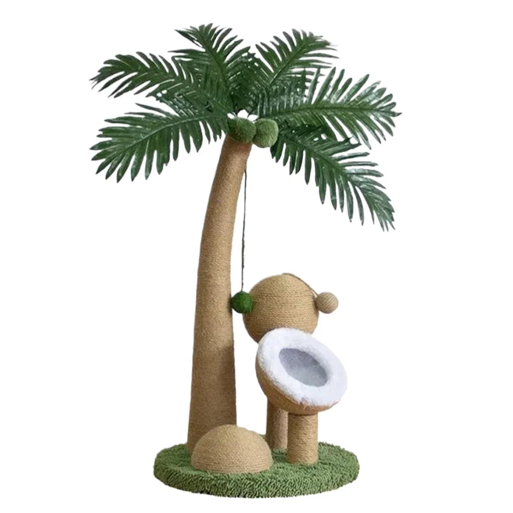 Coconut Tree Cat Scratching Post NZ | Interactive Claw Sharpener & Climbing Frame for Cats – PawNest