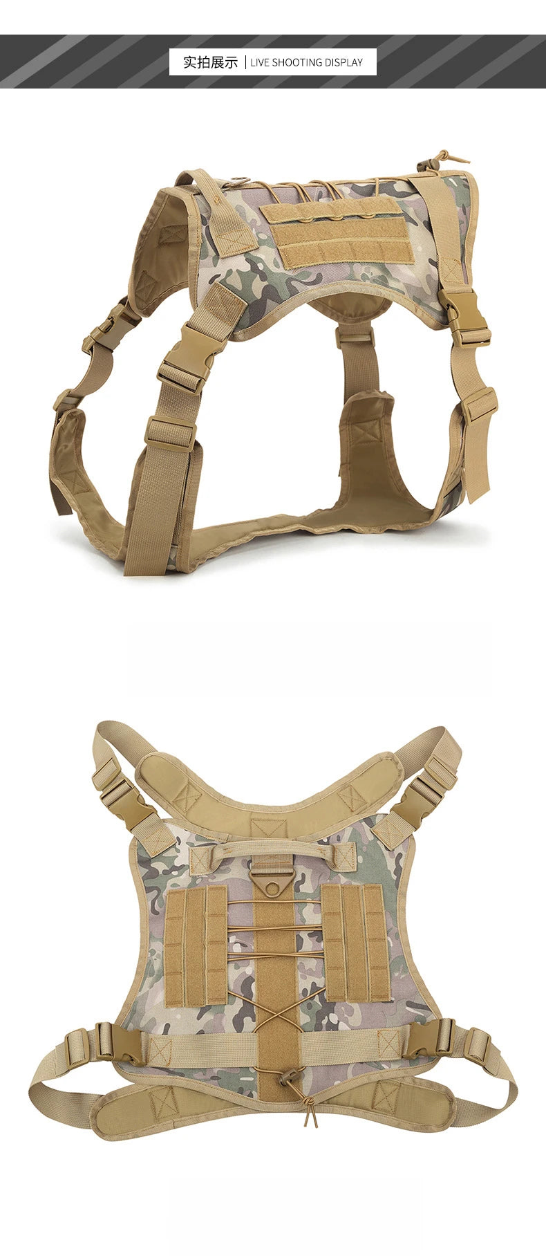 Tactical Dog Harness NZ | Military-Style Adjustable Training Vest for Small to Large Dogs – PawNest