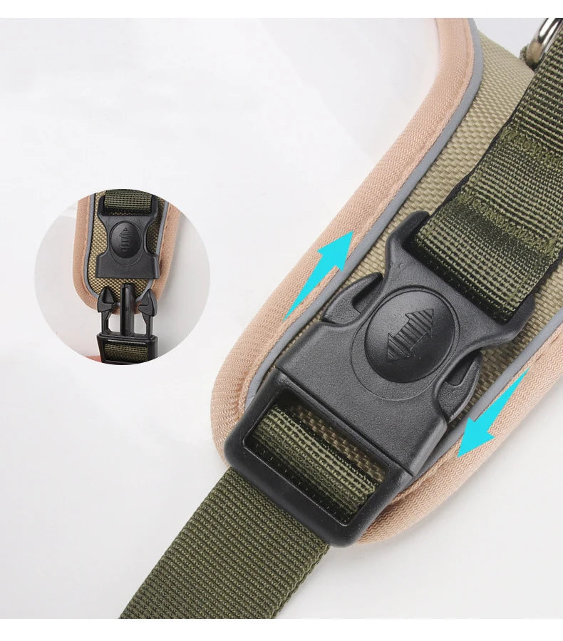 Reflective No-Pull Dog Harness NZ | Adjustable Saddle Chest Strap for Small to Large Dogs – PawNest
