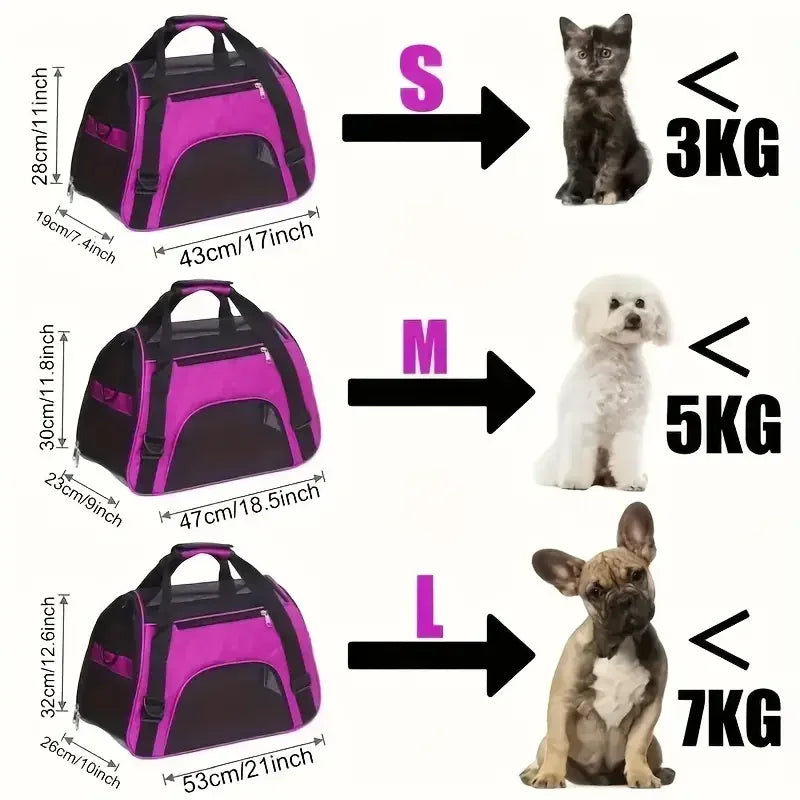 Portable Pet Carrier Bag NZ | Breathable Travel Handbag for Small Dogs & Cats – PawNest
