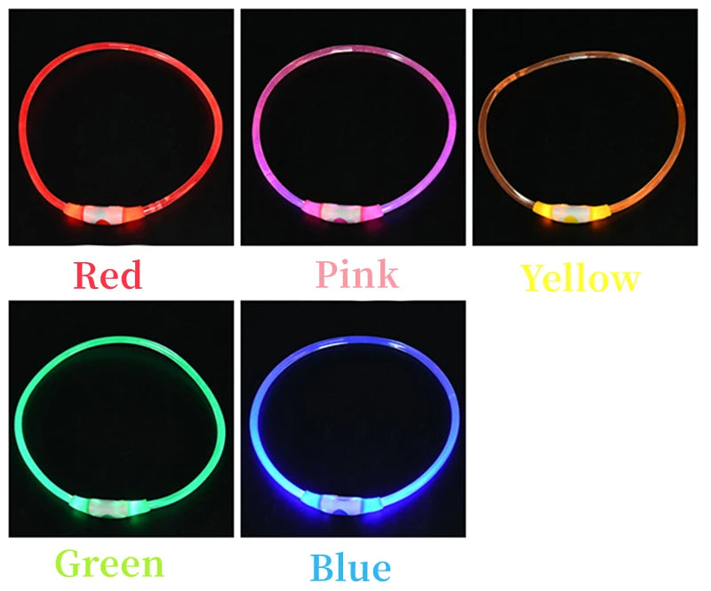 Luminous Dog Collar Light – USB Rechargeable LED Safety Collar