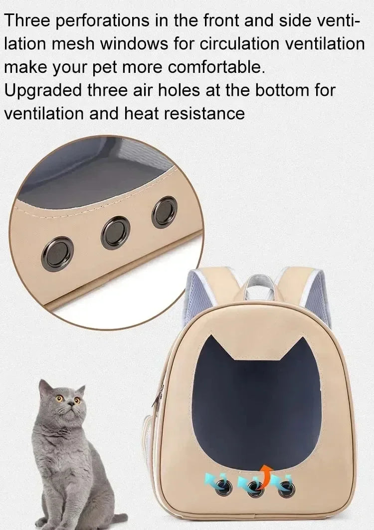 Transparent Pet Carrier Backpack NZ | PU Portable Travel Bag for Cats & Small Dogs – PawNest