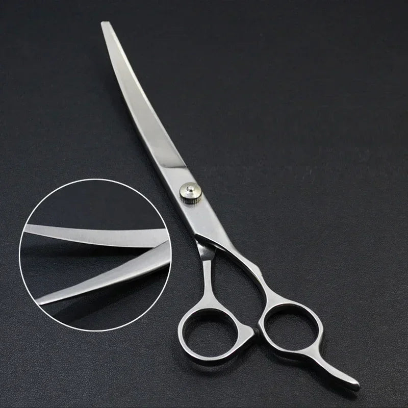 Pet Grooming Scissors Set – Professional Dog Hair Trimming Bent Scissors & Clippers for Precise Pet Haircuts