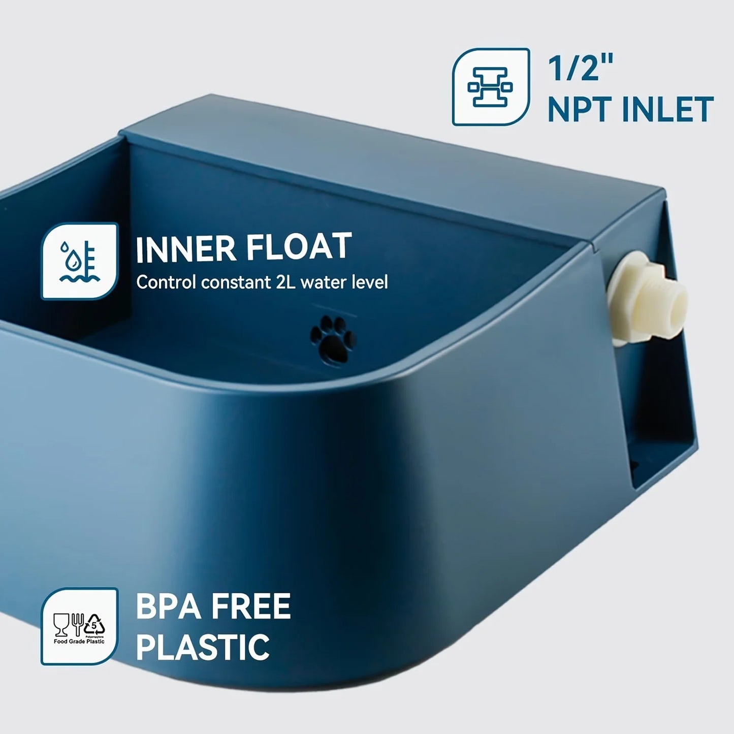 2L Automatic Pet Waterer NZ | Self-Filling Durable Water Bowl for Cats, Dogs & More – PawNest