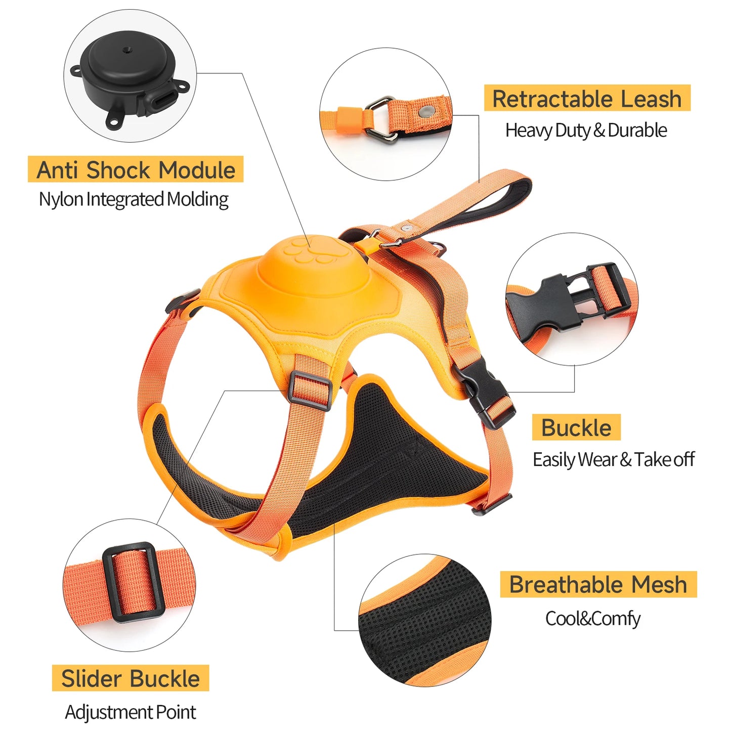 Breathable Explosion-Proof Dog Harness NZ | Adjustable Vest for Medium & Large Dogs Outdoor Training – PawNest