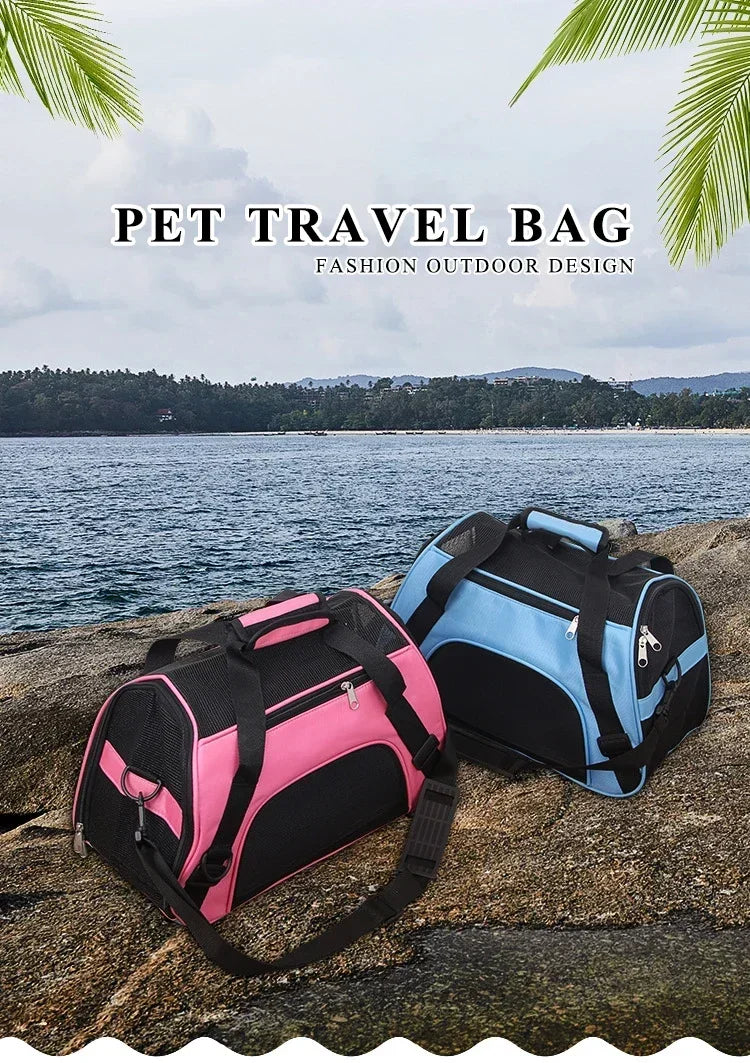 Portable Pet Carrier Bag NZ | Breathable Travel Handbag for Small Dogs & Cats – PawNest