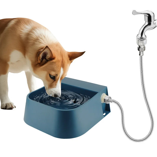 Automatic Dog Water Bowl Dispenser 2L – Outdoor Auto-Fill with Hose