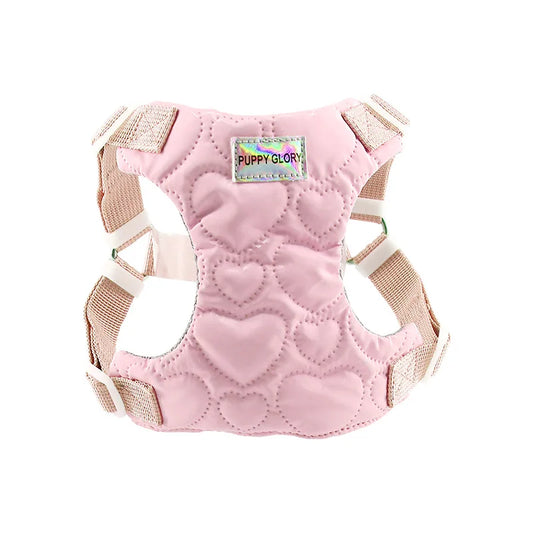 Adjustable Dog Harness NZ | Heart Pattern Nylon Puppy Vest for Small & Medium Dogs – PawNest