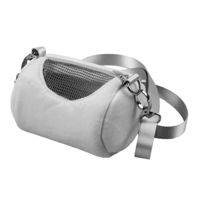 Hamster Carrier Bag NZ | Soft Cylinder Design Crossbody Pet Cage – Portable Travel Bag for Hamsters, Squirrels & Small Pets