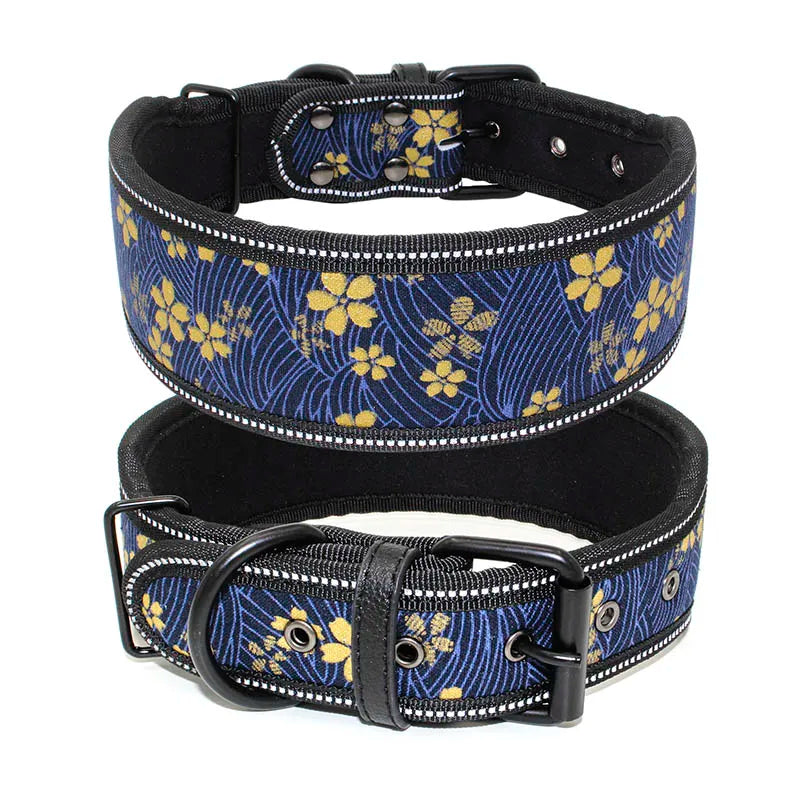 Fashion Reflective Big Dog Collar – Adjustable for All Sizes