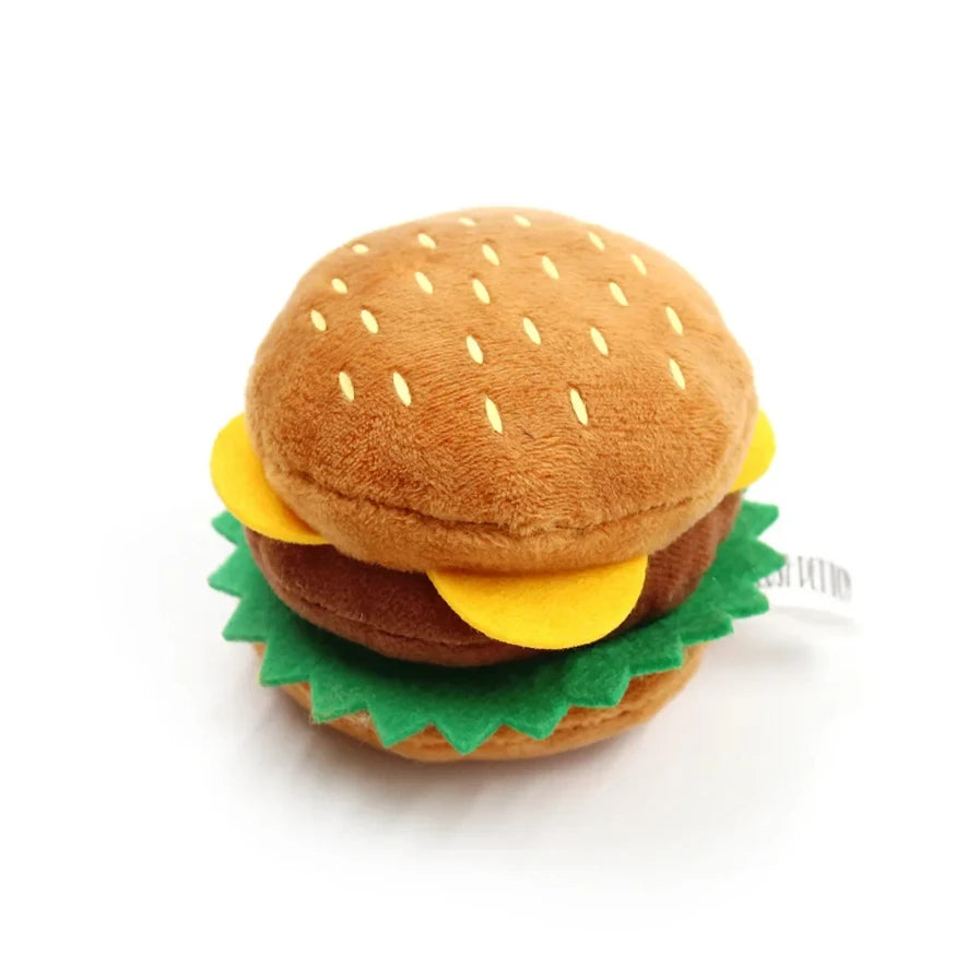 Food-Shaped Plush Squeaky Dog Toys NZ | Ice Cream, Fries & Burger Chew Toys – PawNest