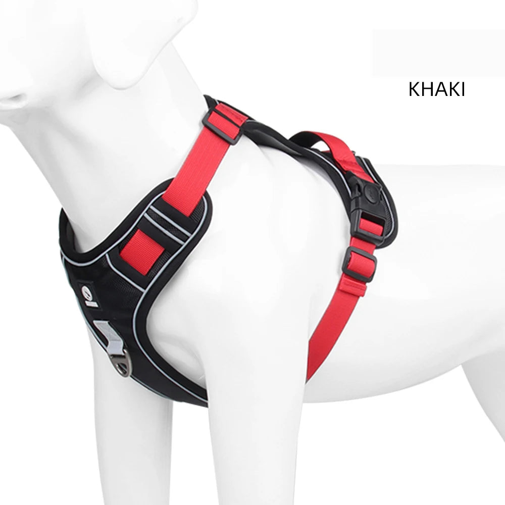 Reflective No-Pull Dog Harness NZ | Adjustable Saddle Chest Strap for Small to Large Dogs – PawNest