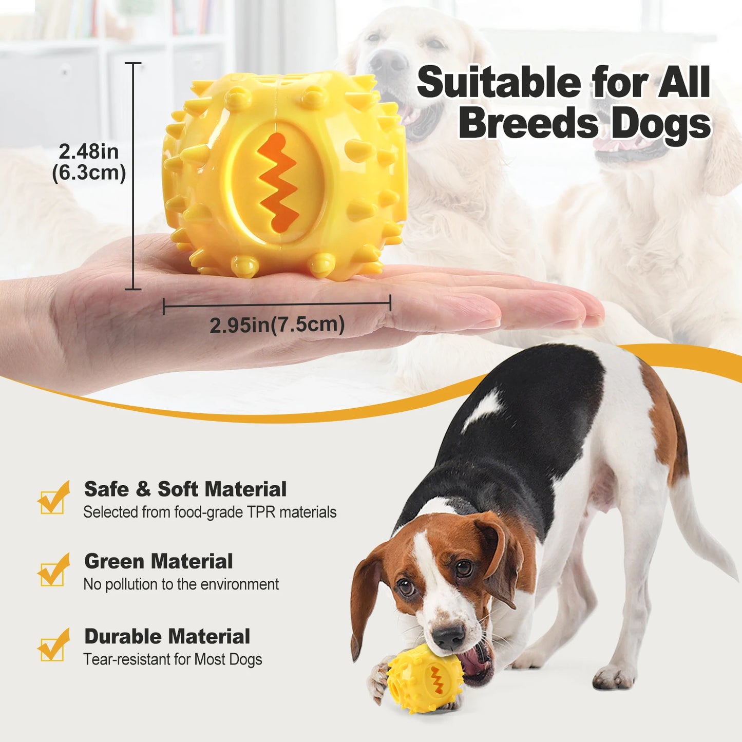 Dog Chew Toy Balls NZ | Rubber Teeth Cleaning & Treat Dispensing Balls for Dogs & Cats – PawNest