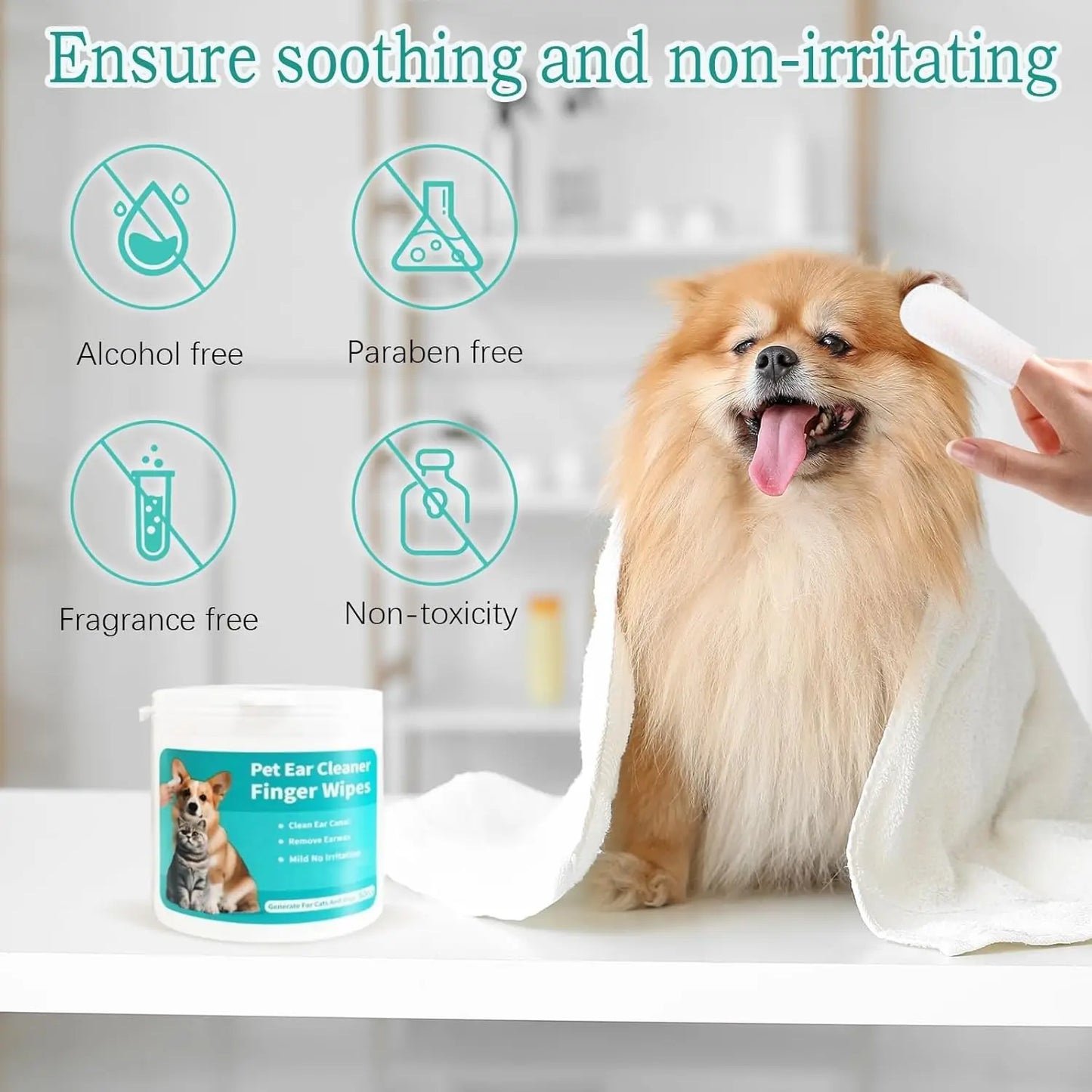 Pet Ear Cleaning Wipes NZ | Finger Wipes for Cats & Dogs – PawNest
