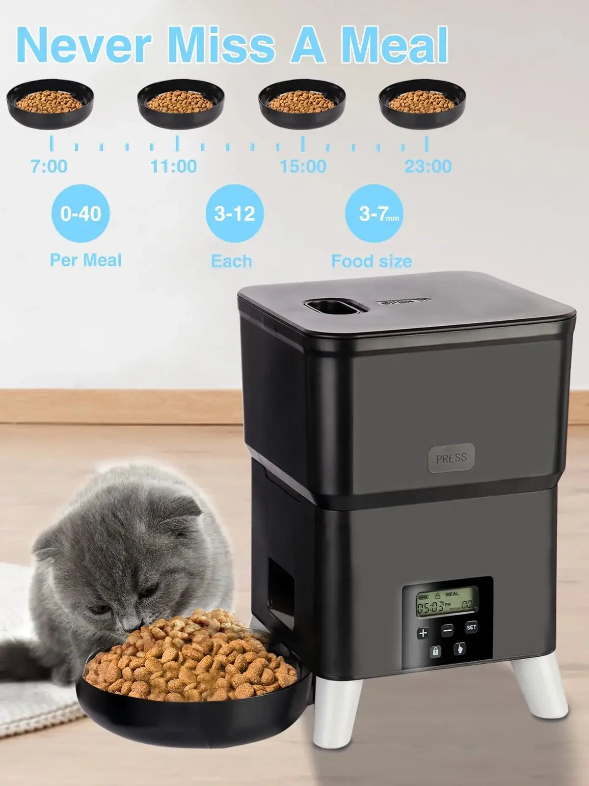 2L Smart Automatic Pet Feeder NZ | Timed Food Dispenser for Cats & Dogs – PawNest