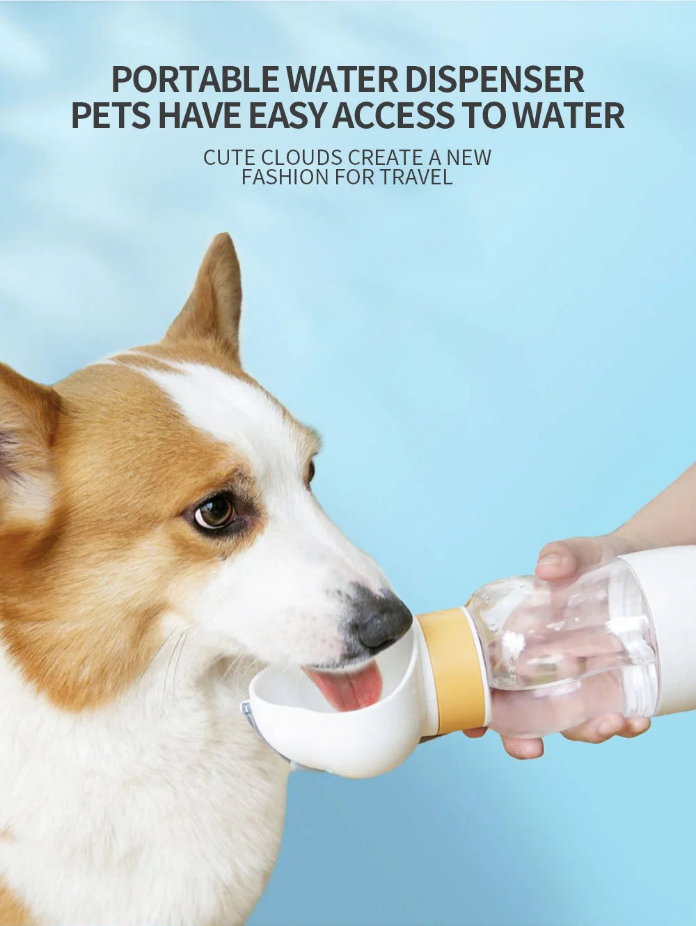 Portable Dog Water Bottle Feeder – Travel Bowl for Pets