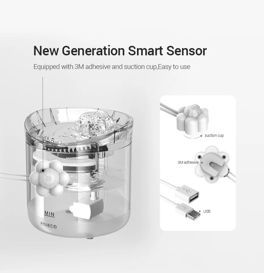 Automatic Pet Water Dispenser NZ | Sensor-Activated Circulating Fountain with Filter – PawNestn pet drinking water