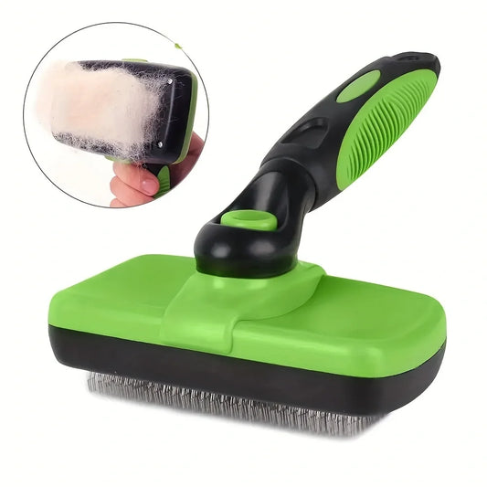 Self-Cleaning Pet Shedding Comb – Hair Removal Brush for Dogs & Cats, Easy Grooming Tool