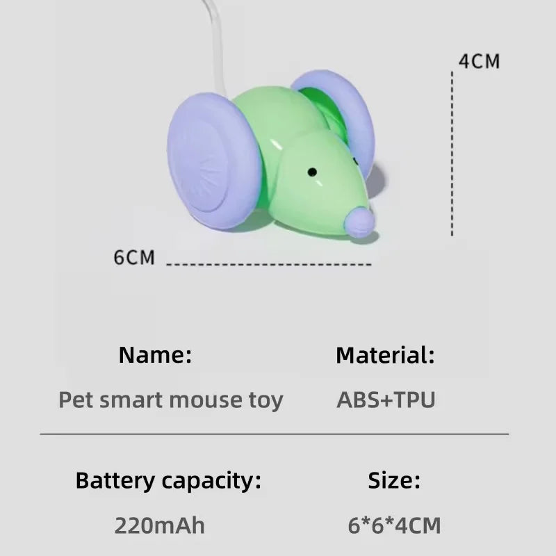 Smart Interactive Cat Toy Mouse – Durable, Obstacle Avoidance