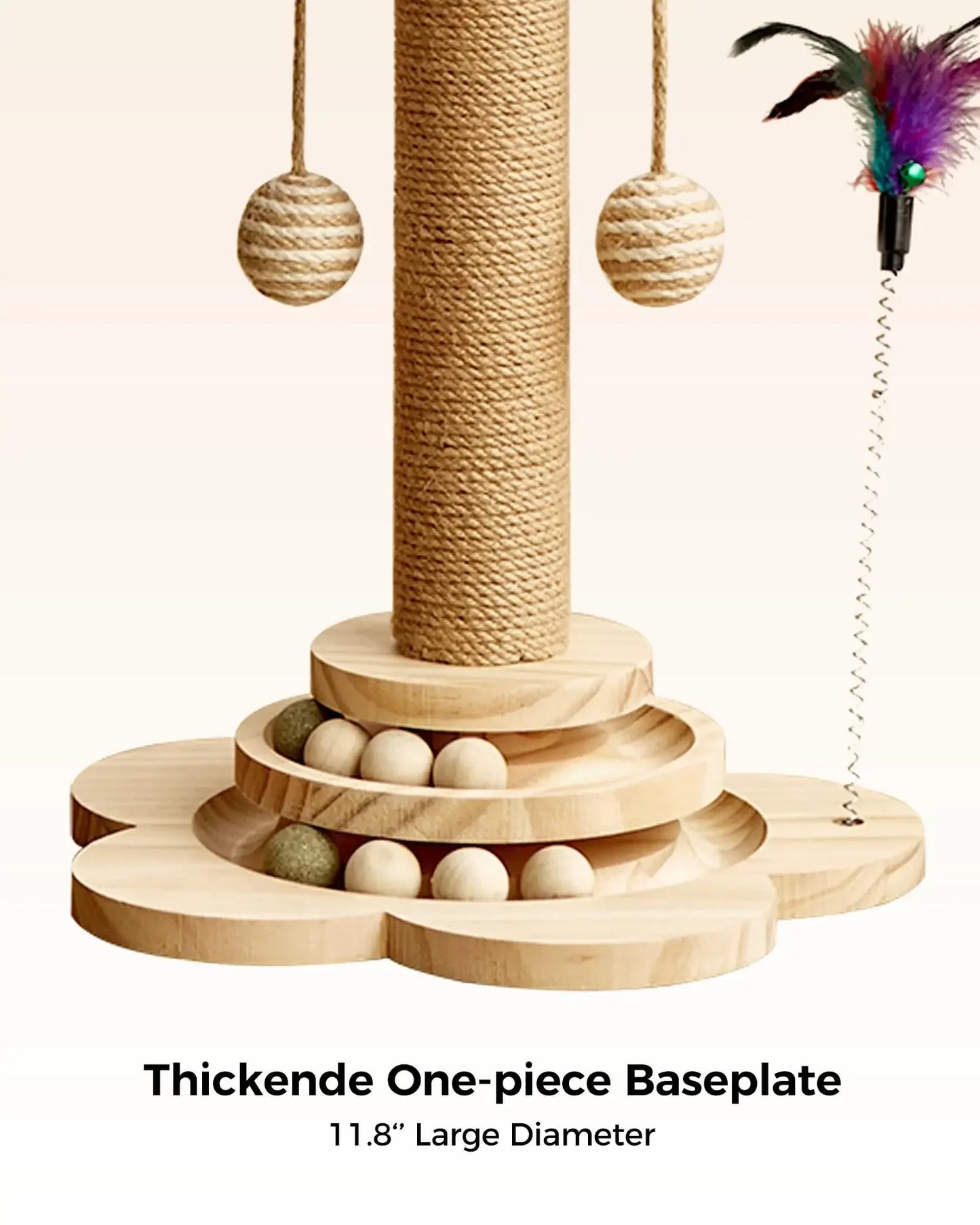 Cat Scratch Pole Sisal NZ | High-Density Turntable Scratcher & Climbing Frame for Cats – PawNest
