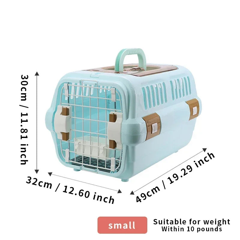 Outdoor Portable Cat Carrier Box NZ | Large Capacity Breathable Pet Aviation Transport Cage – PawNest