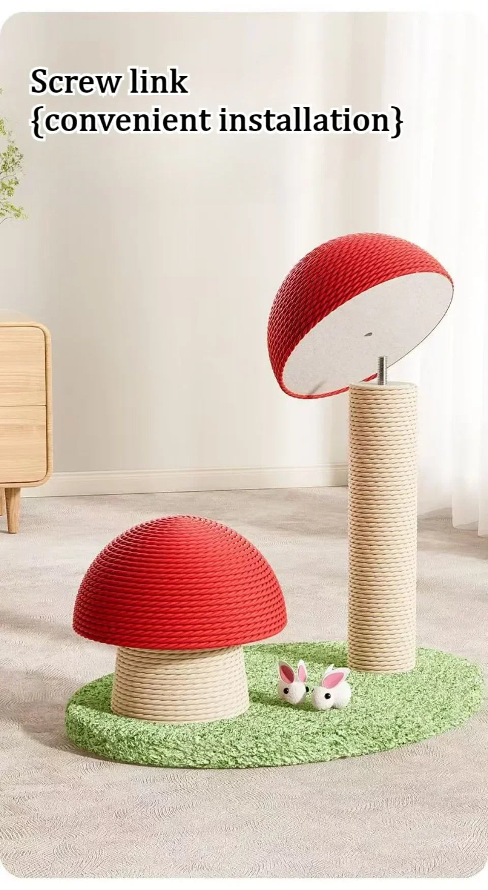 Mushroom Cat Scratching Tree NZ | Wear-Resistant Climbing Tower & Scratching Post for Kittens – PawNest