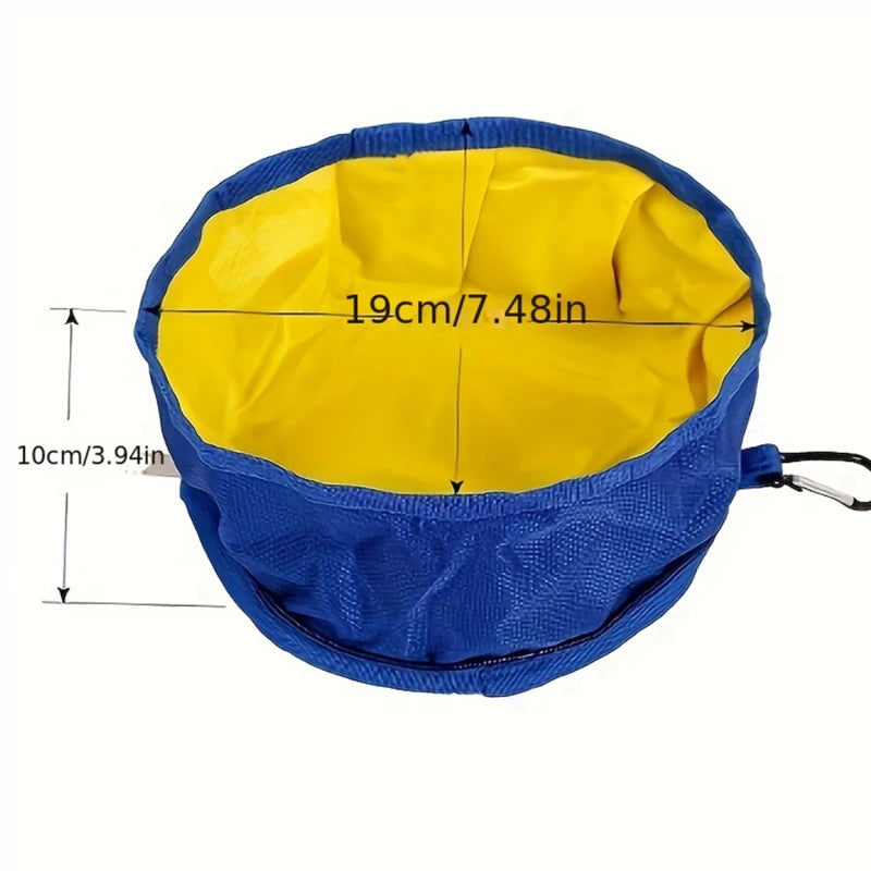 Portable Collapsible Pet Water & Food Feeder Bowl – Outdoor Use