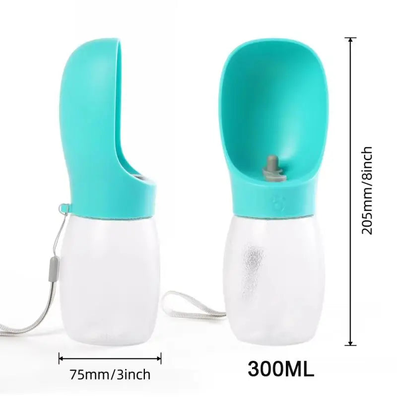 300ml Portable Dog Water Bottle – Leakproof Pet Travel Feeder