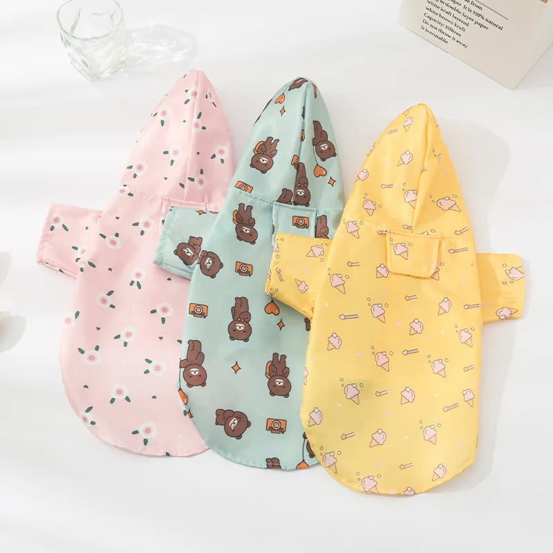 Waterproof Dog & Cat Raincoat NZ | Cute Cartoon Puppy & Kitten Rain Jacket for Small & Medium Pets – PawNest