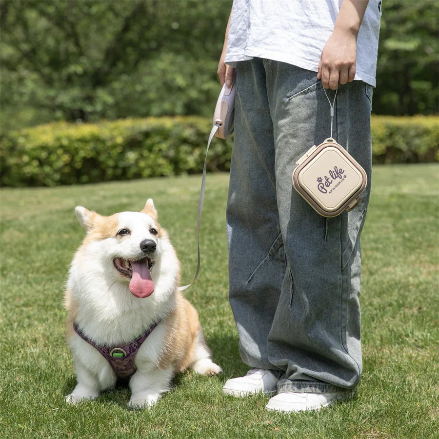 Madden Portable Double-Decker Dog & Cat Travel Bowl – Foldable