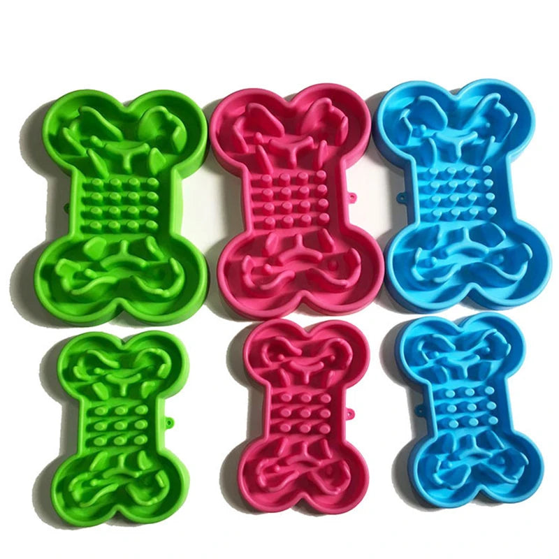 Silicone Bone-Shaped Slow Feeder Bowl NZ | Anti-Skid Leakproof Dog & Cat Feeding Bowl for Training – PawNest