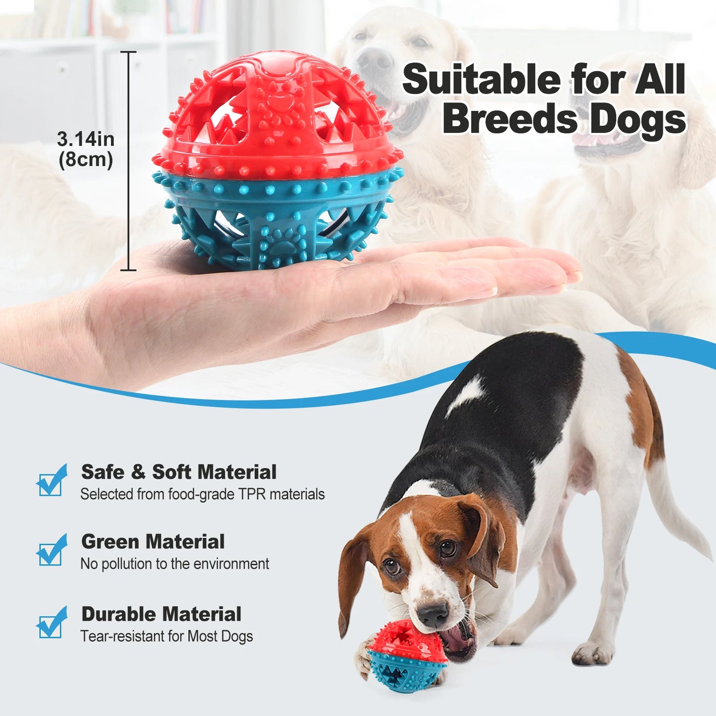 Dog Chew Toy Balls NZ | Rubber Teeth Cleaning & Treat Dispensing Balls for Dogs & Cats – PawNest