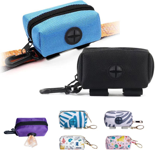 Adjustable Pet Dog Poop Bag Holder with Leash Attachment – Mini Travel Waste Bag Dispenser & Cleaning Tool