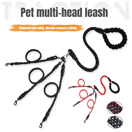 Dual Dog Leash with Harness & Collar NZ | One-to-Two Wear-Resistant Puppy Traction Set – PawNest