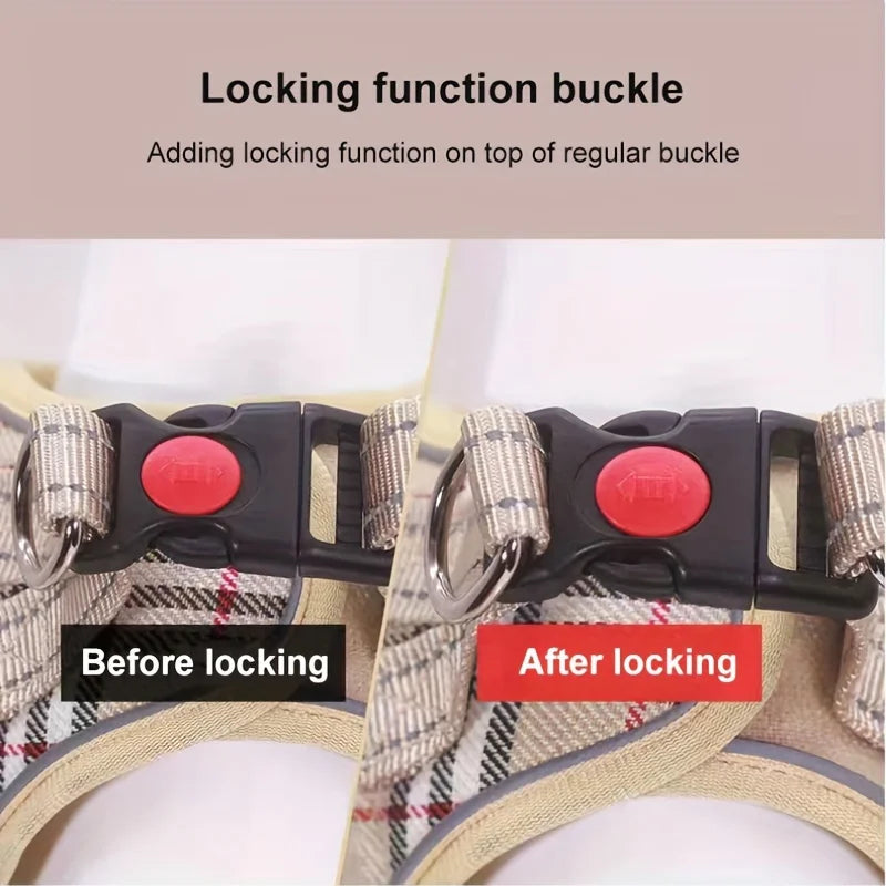 Adjustable Reflective Dog Harness NZ | Safe & Comfortable with Traction Rope – PawNest